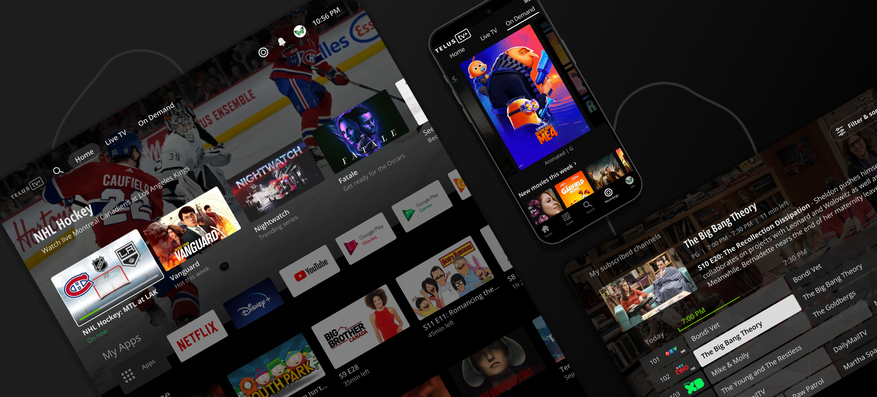 TelusTV+ across TV, mobile, and tablet